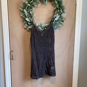 Free People Long Lace Top